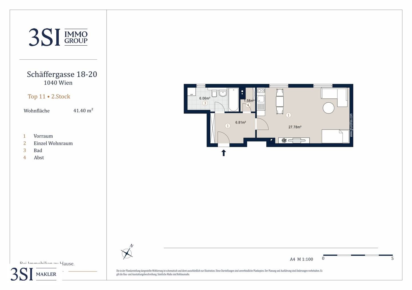 Helles und großzügiges Studio-Apartment nähe Karlsplatz