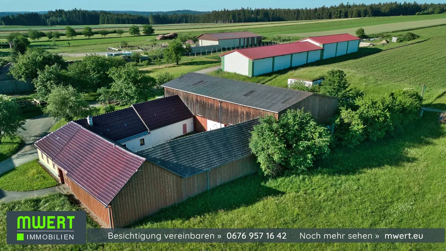 Vierkanthof auf 10.000 m² bei Zwetttl  – ideal für Pferdehaltung