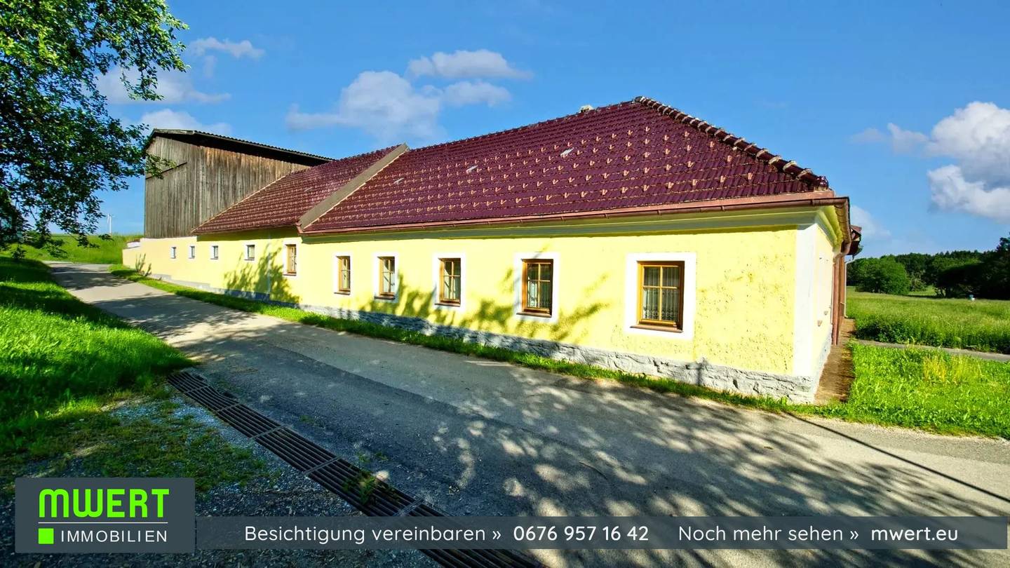 Vierkanthof auf 10.000 m² bei Zwetttl  – ideal für Pferdehaltung