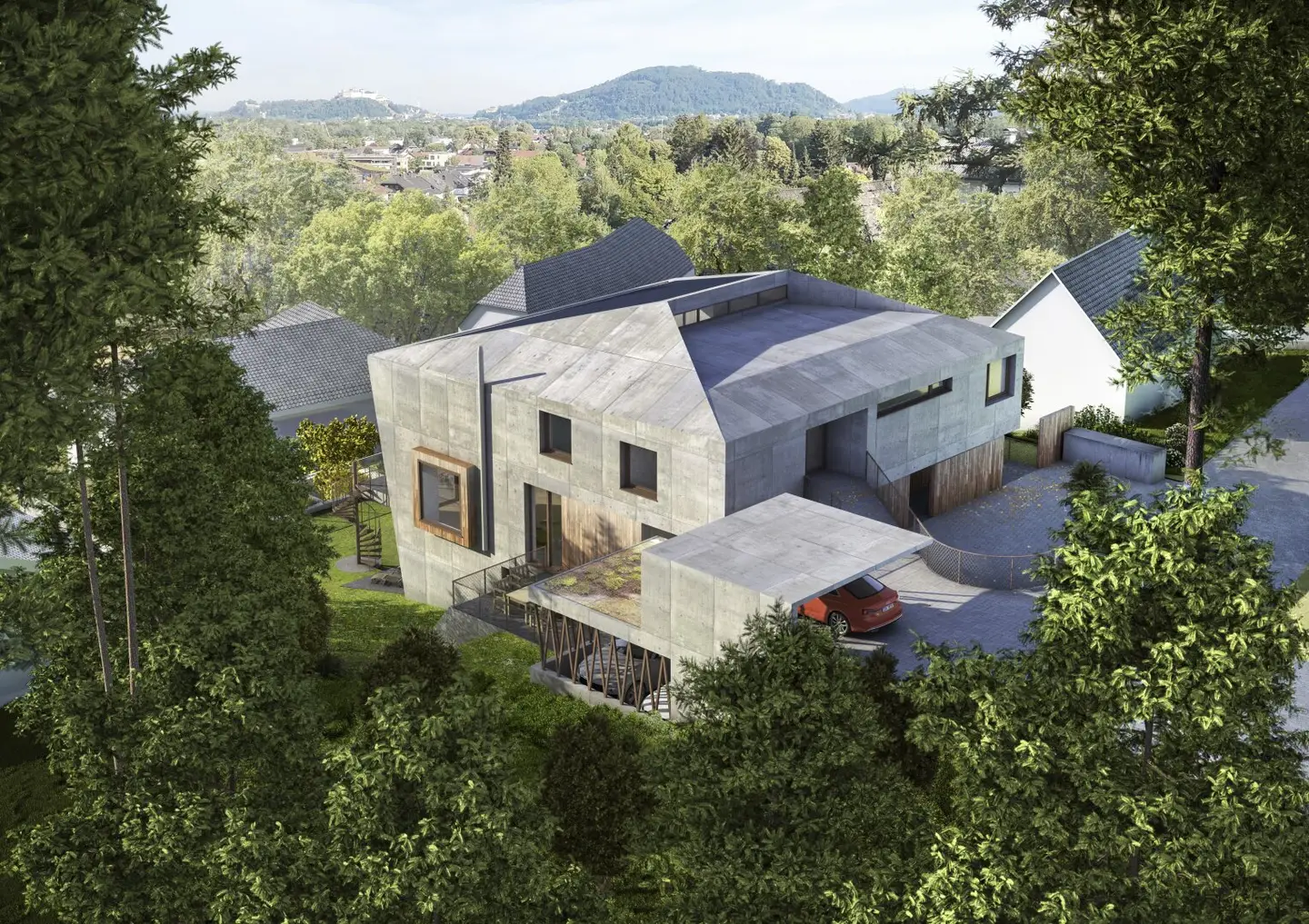 Elsbethen-Glasenbach:
Exklusives Haus im Haus in ruhiger, idyllischer Lage