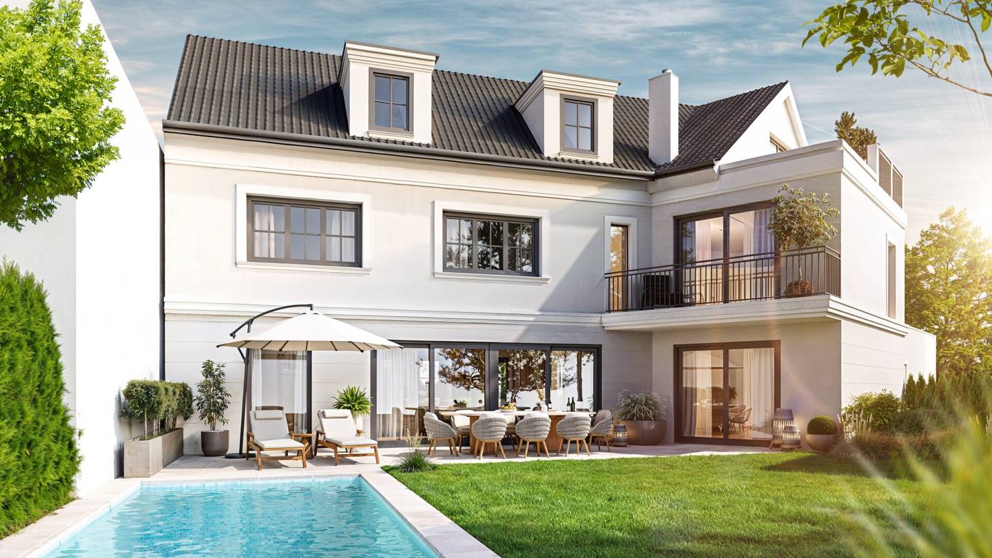 Building-permitted luxury villa on Rosenhügel with lift, pool and 6 rooms - commission-free
