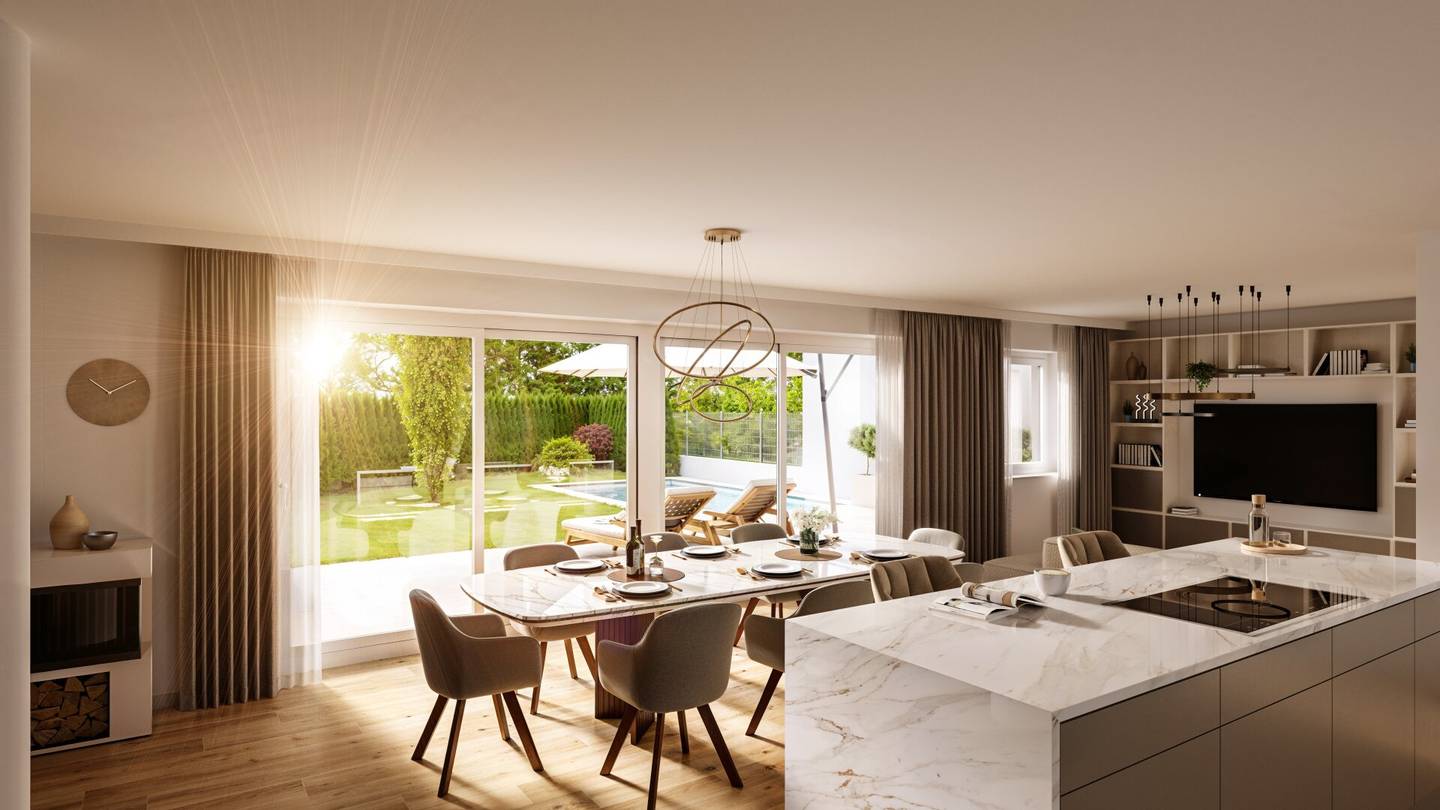 Building-permitted luxury villa on Rosenhügel with lift, pool and 6 rooms - commission-free