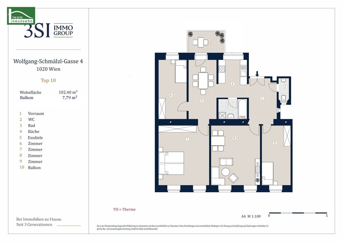 Exclusive residential ambiance in Viennese old building near the popular Wiener Prater