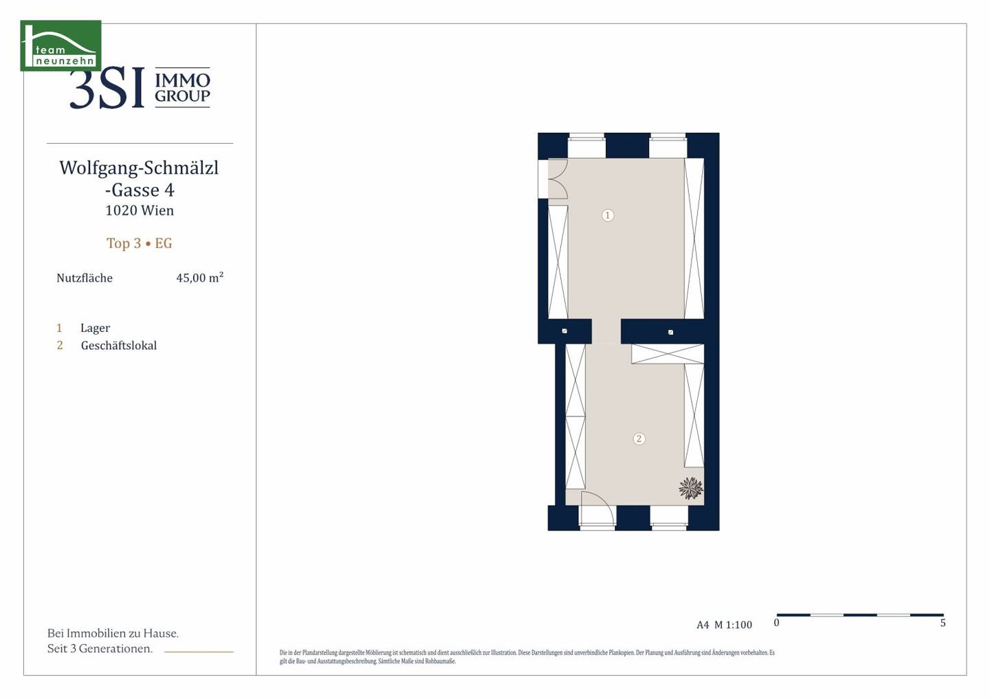 Commercial space in sought-after location in beautiful old building, Stuwerviertel, near Vorgartenmarkt, unrenovated