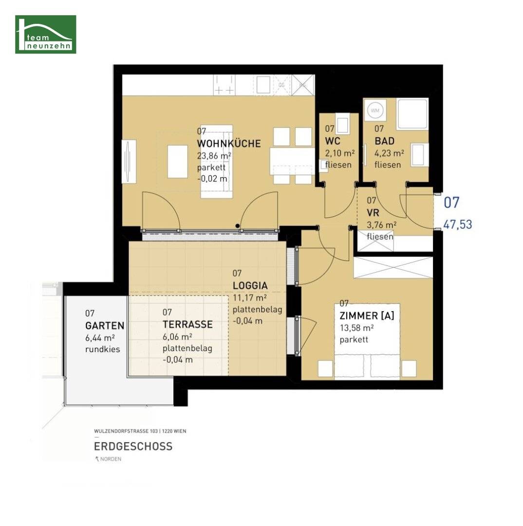 ASPERN FLATS 103, Ultramodern first occupancy with outdoor areas and air-source heat pump