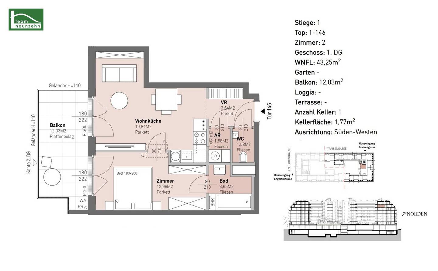 Living in the heart of Brigittenau, modern, well connected and in the green