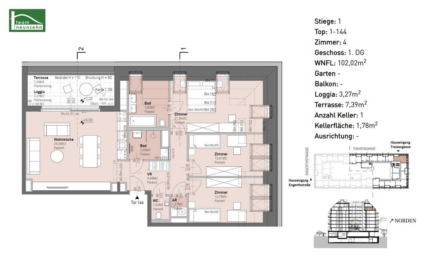 Living between city and nature, thoughtfully designed floor plans near the Danube