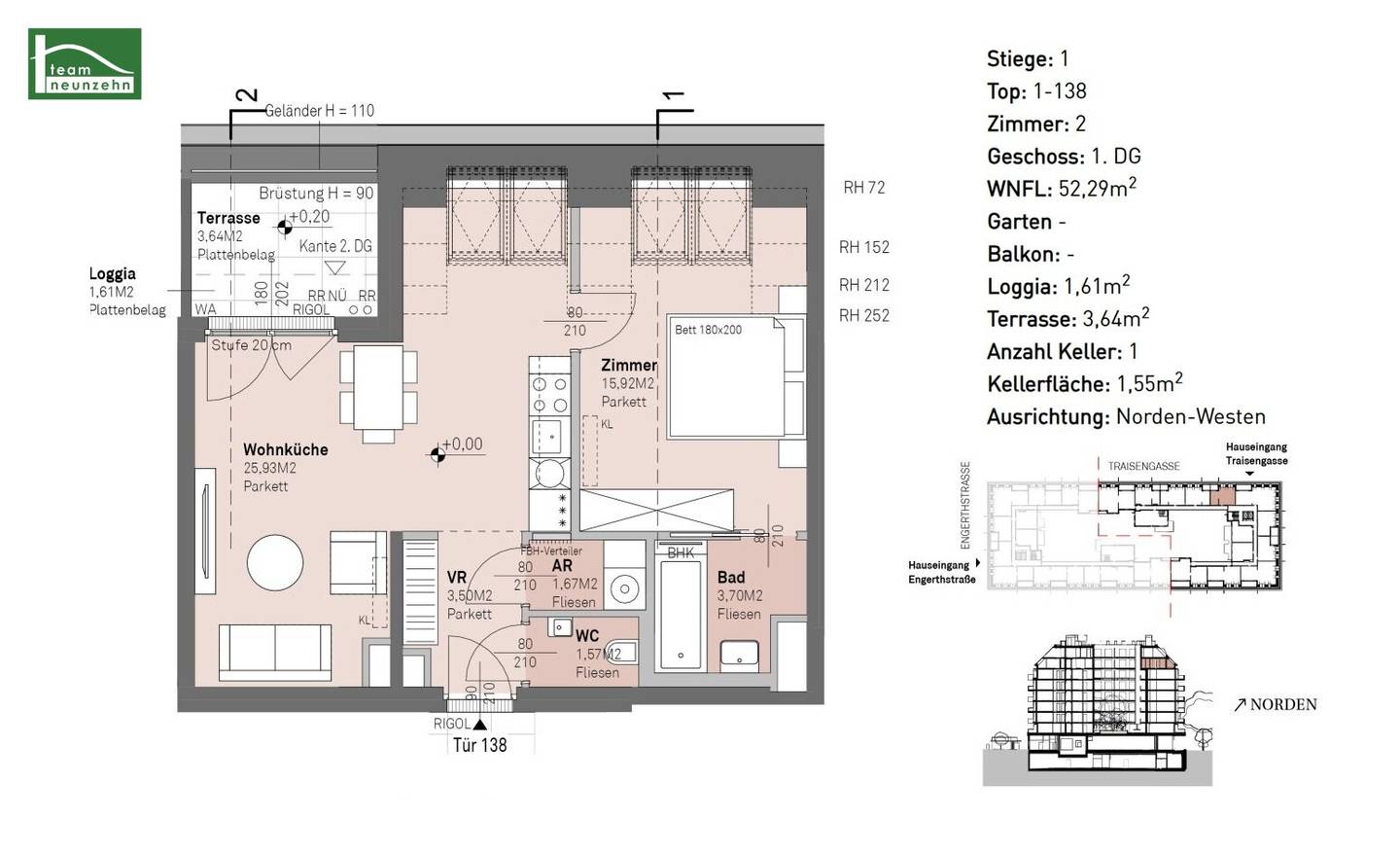 Close to the city center and close to nature: Modern apartments between Handelskai and the Danube