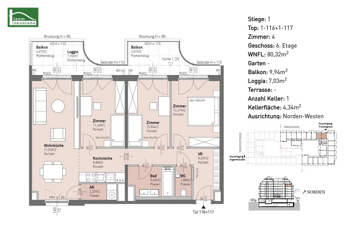 Living in the heart of Brigittenau, modern, well connected and in the green
