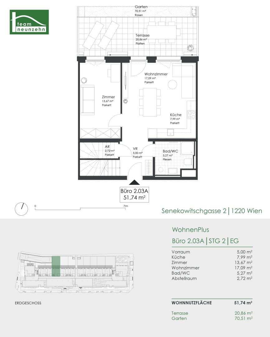 A project of special class awaits you - your new home in a top location in the 22nd district