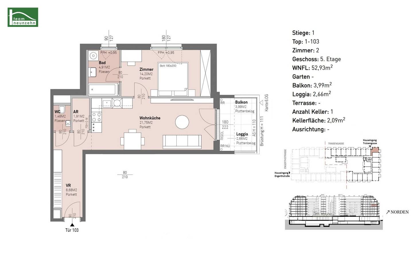 Close to the city center and close to nature: Modern apartments between Handelskai and the Danube