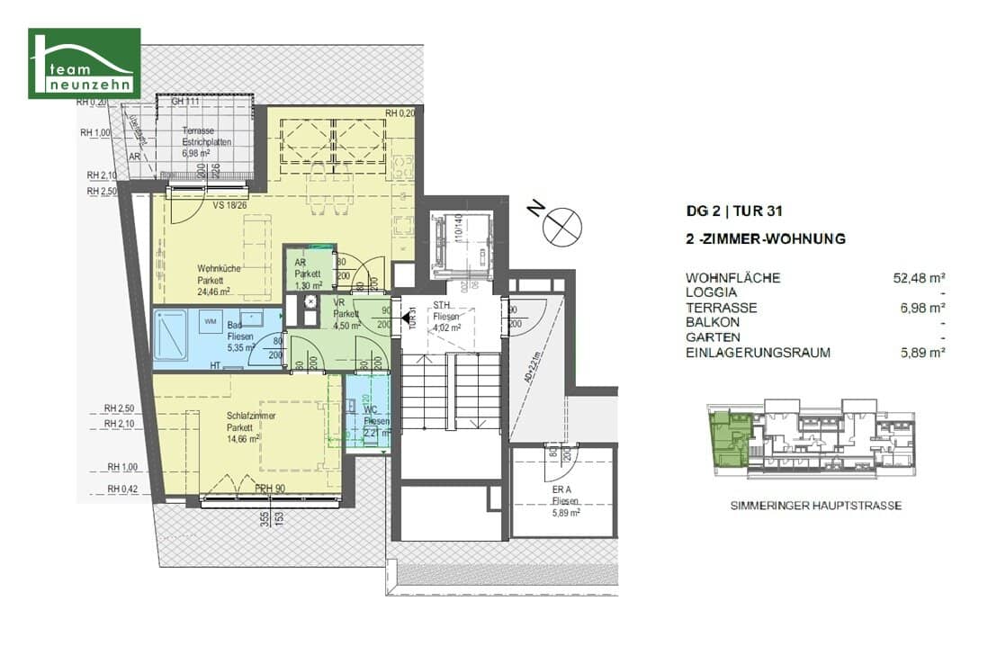 Bei der U3 Zippererstraße Hochwertige Neubauwohnung mit Küche