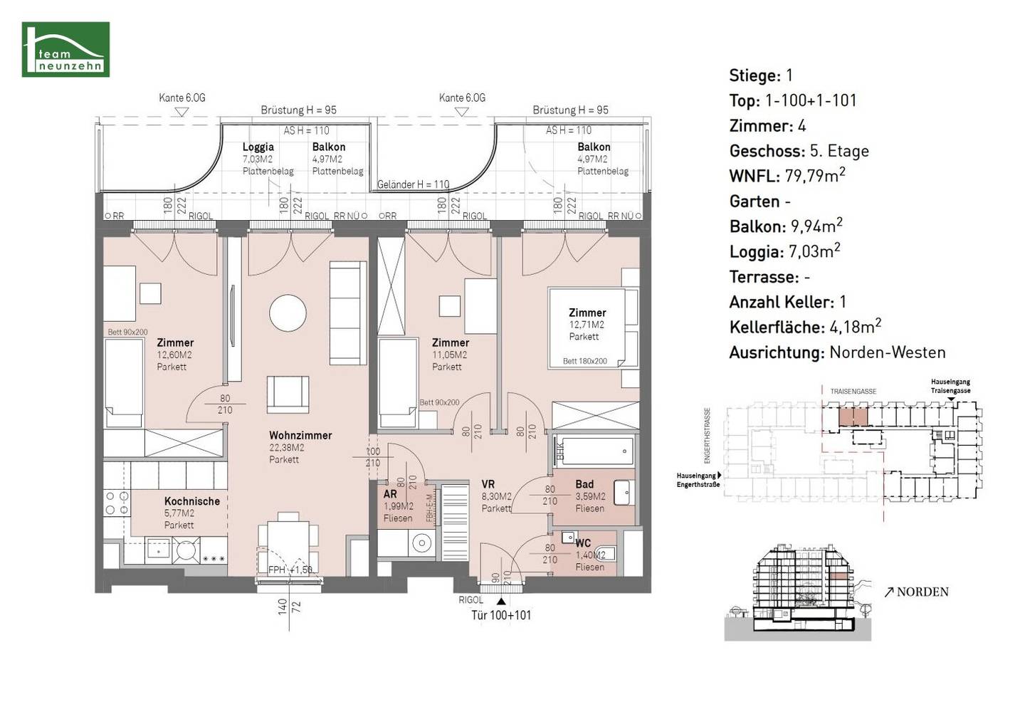 Living in the heart of Brigittenau – modern, well connected and green
