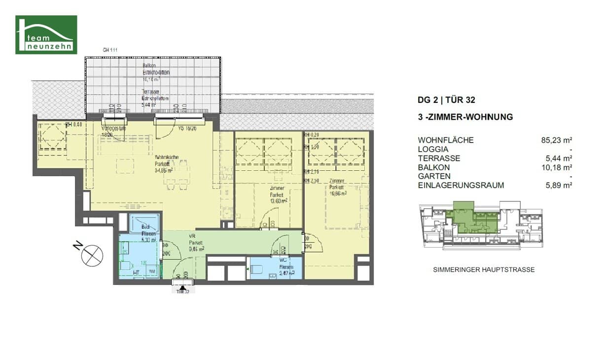 Hochwertiger Neubau-Erstbezug bei der U3. Nachhaltige Bauweise hochwertig ausgestattet.