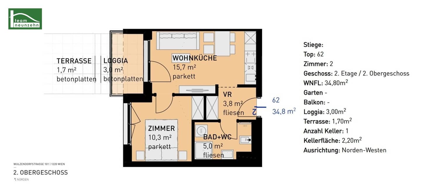 Relaxed living with comfort, well thought-out new build apartments with outdoor areas