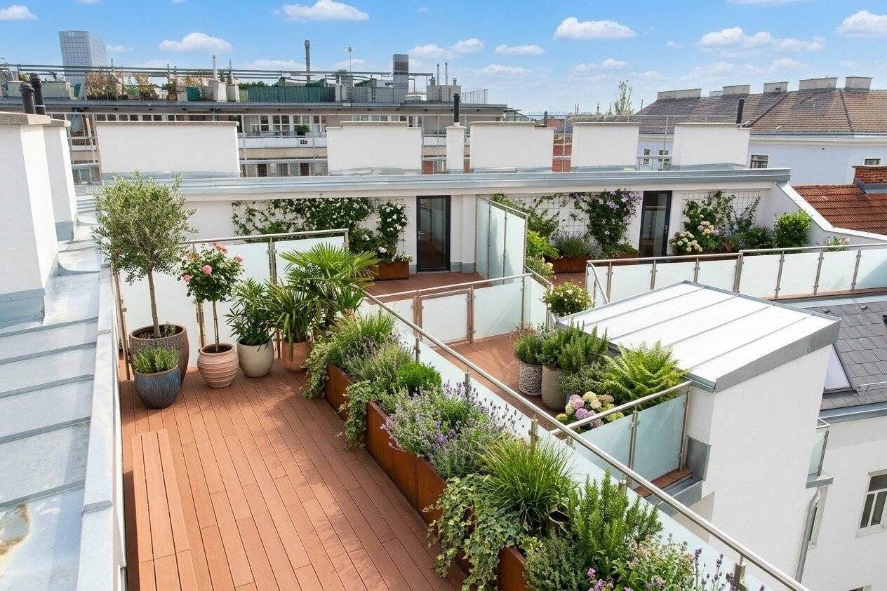 Sonnige Dachterrassenwohnung, Klimatisiert, Top Zustand, Nähe U3