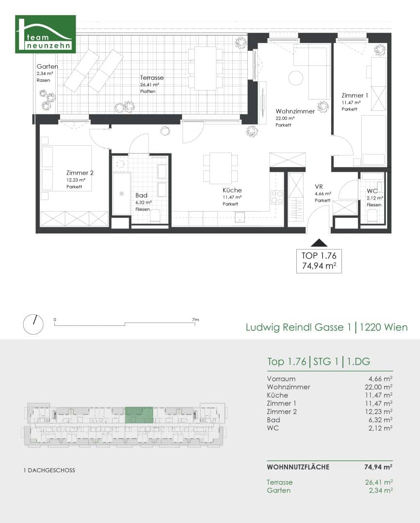 A project of a special class awaits you - your new home in a top location in the 22nd district!