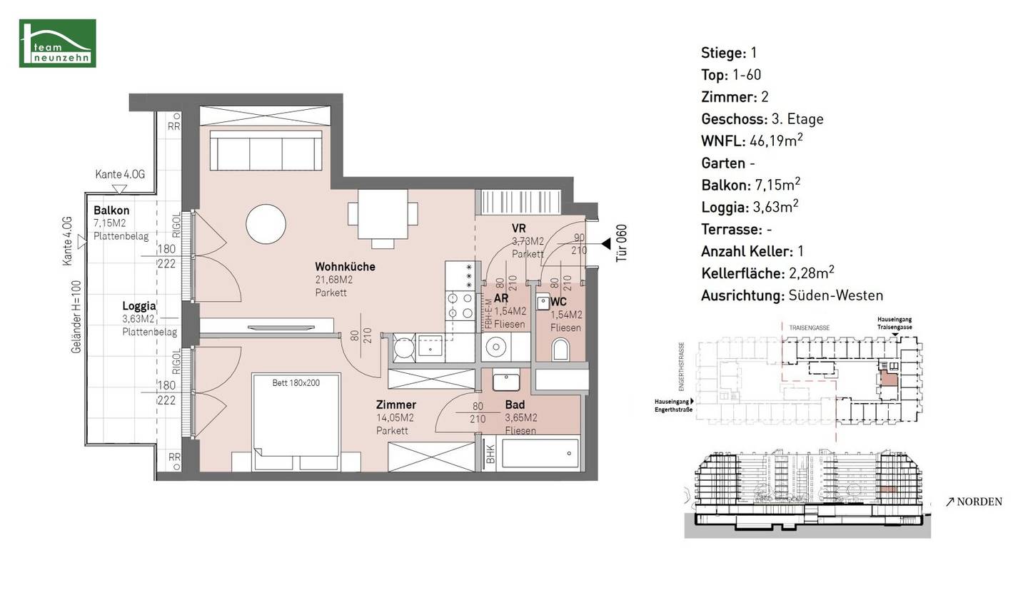 Modern living near the Danube – stylish condominiums with outdoor spaces