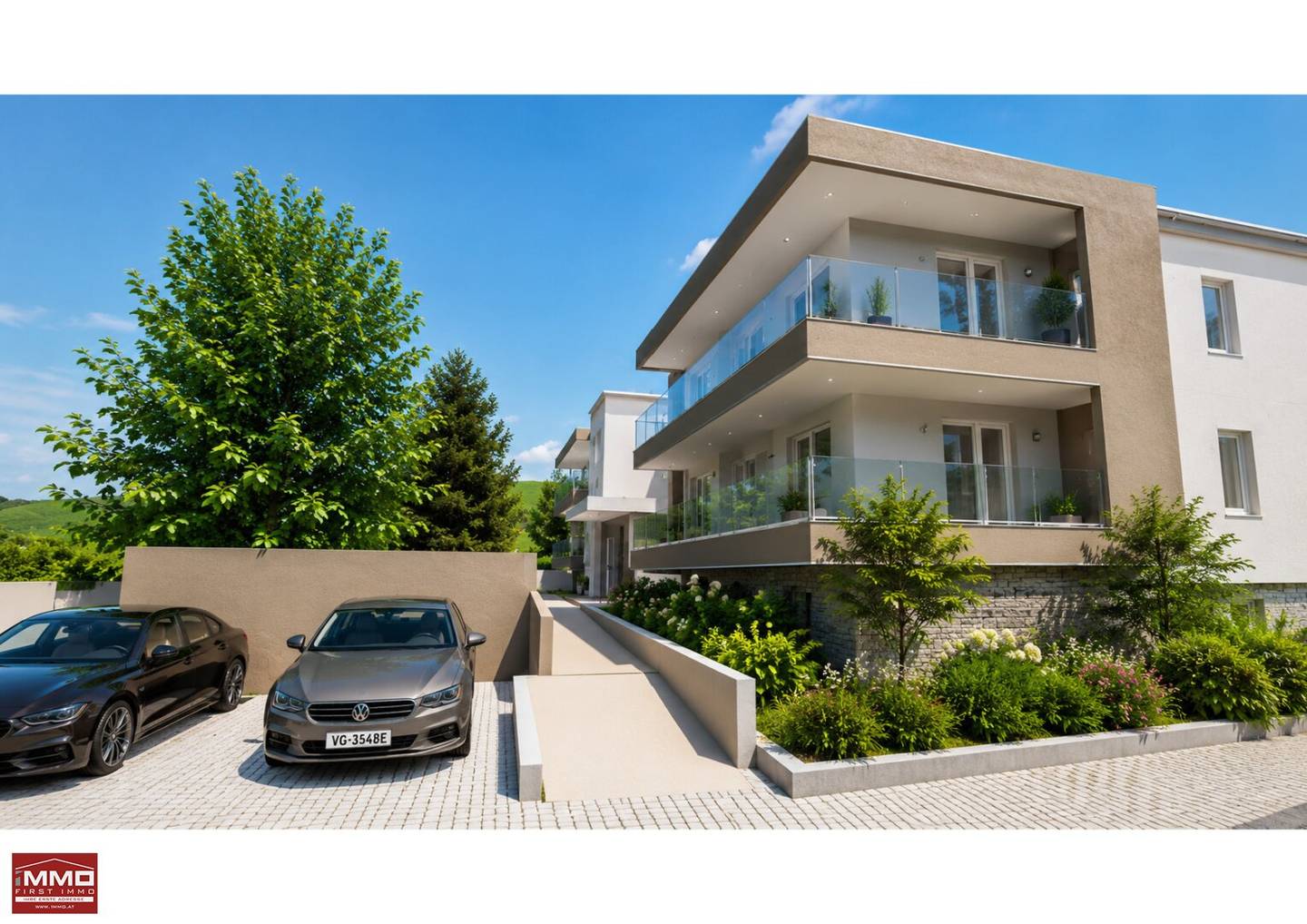 First occupancy 3-room garden apartment with terrace