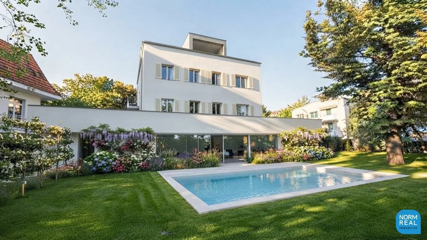 Completely renovated villa in the Vienna Modern style with garden and swimming pool