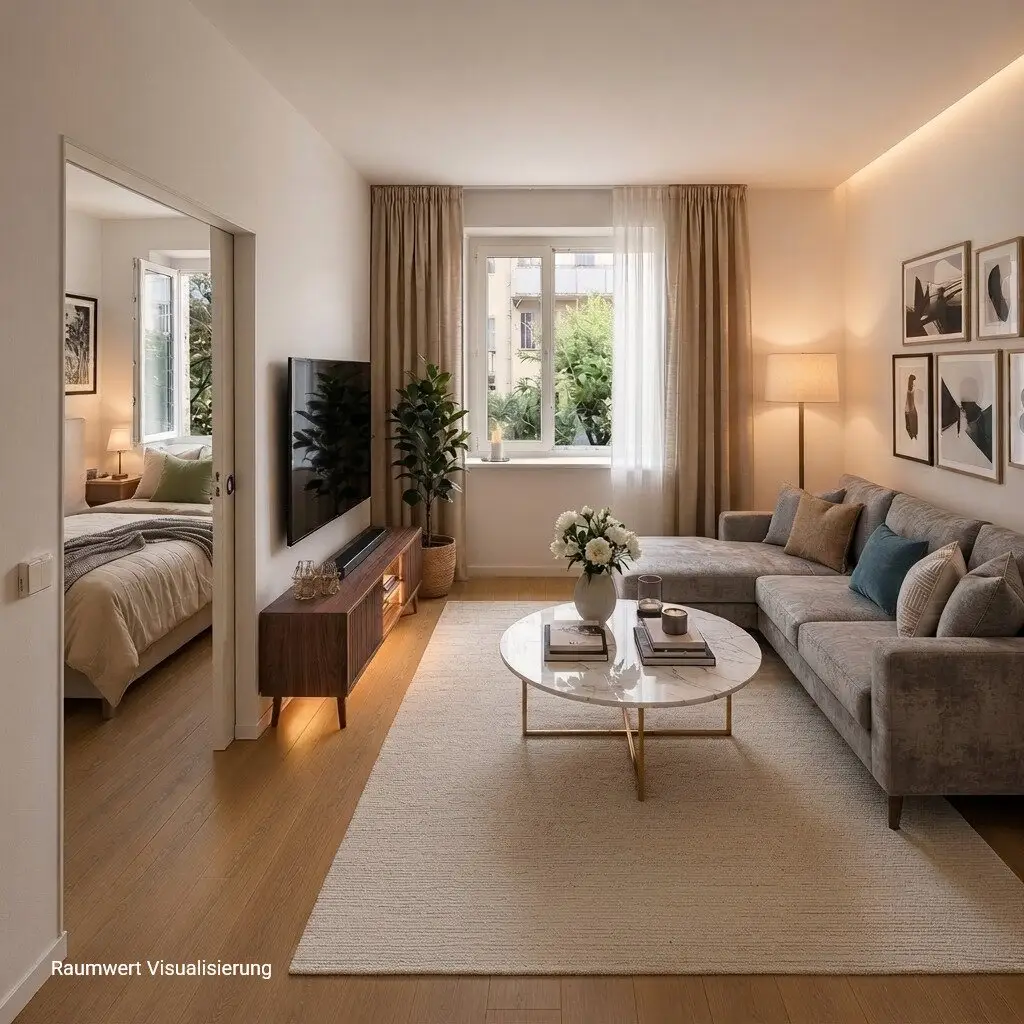 RAUMWUNDER | New building | Built 1961, free rent | 2 rooms | approx. 32 m² living area | quiet courtyard location | near Donauinsel | available immediately
