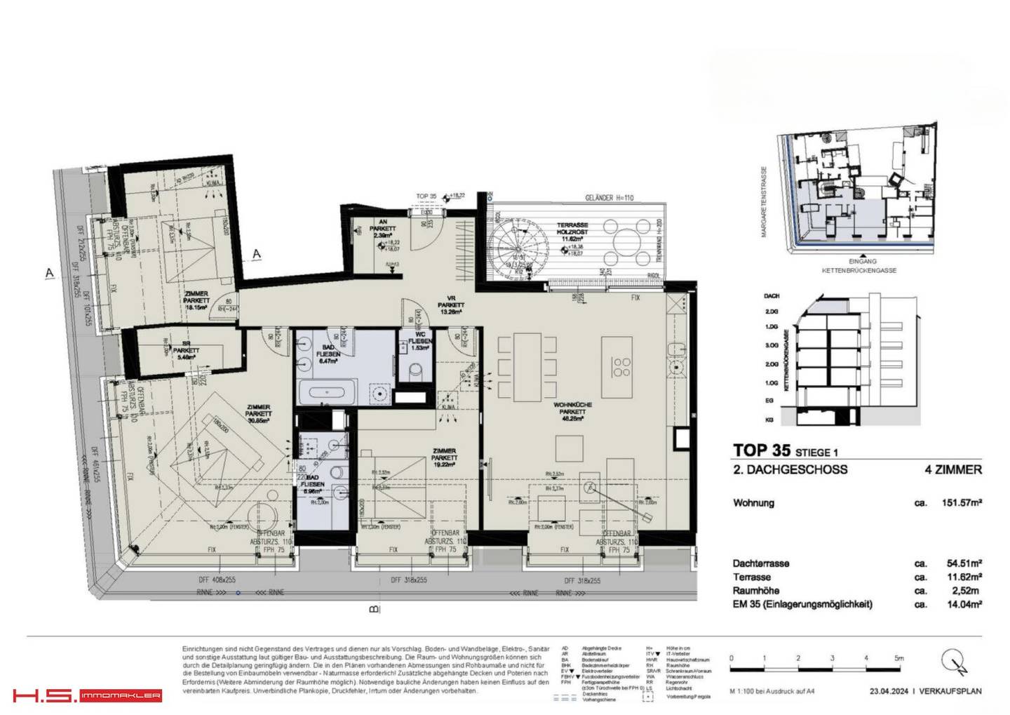 CITY - PENTHOUSE der EXTRAKLASSE  - BJ 2025 - 4 ZIMMER - 2 TERRASSEN - 2 BÄDER - PANORAMABLICK -  EIN HIGH END PROJEKT