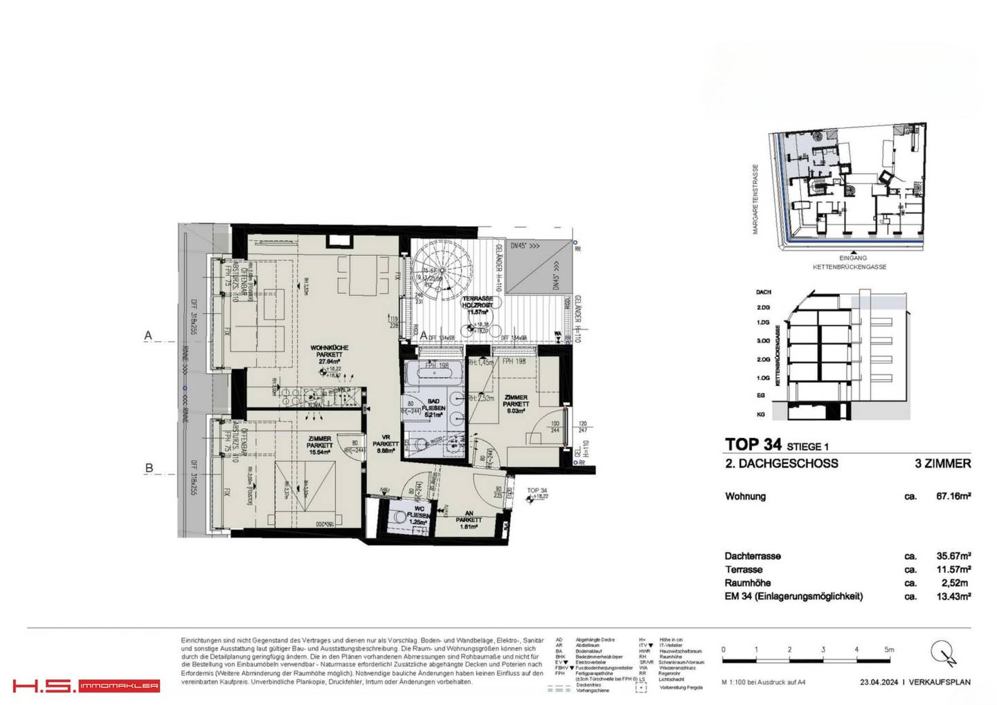 GRANDIOSER DACHERSTBEZUG - BJ 2025 - 2 TERRASSEN - 3 ZIMMER - CITYBLICK - EIN HIGH END PROJEKT