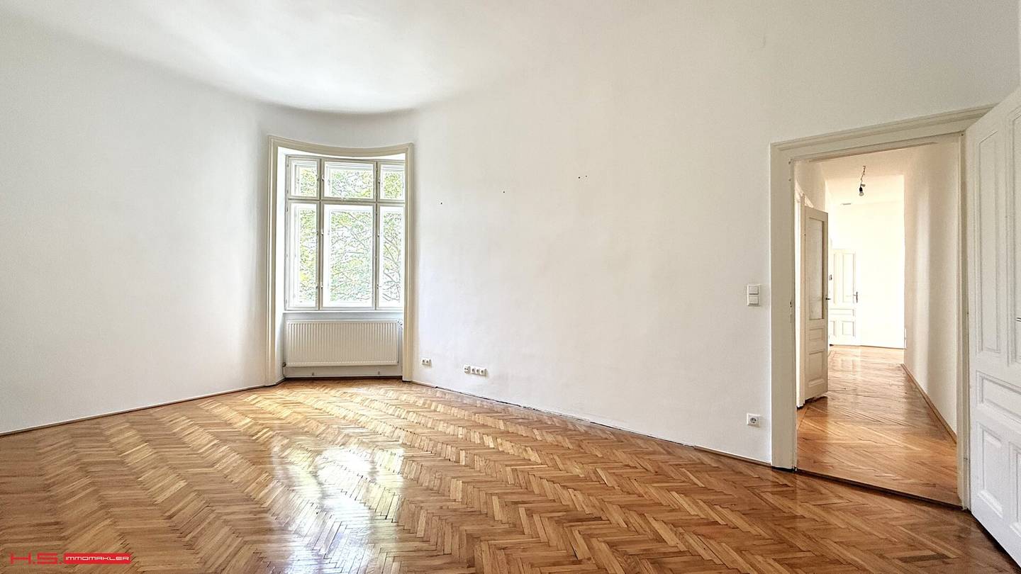 STILWOHNUNG  - 14m² BALKONANBAU (!) MÖGLICH -  2. WOHNETAGE - tlW. GRÜNBLICK - HERRLICHES GRÜNDERZEITHAUS - 100% HOFRUHELAGE