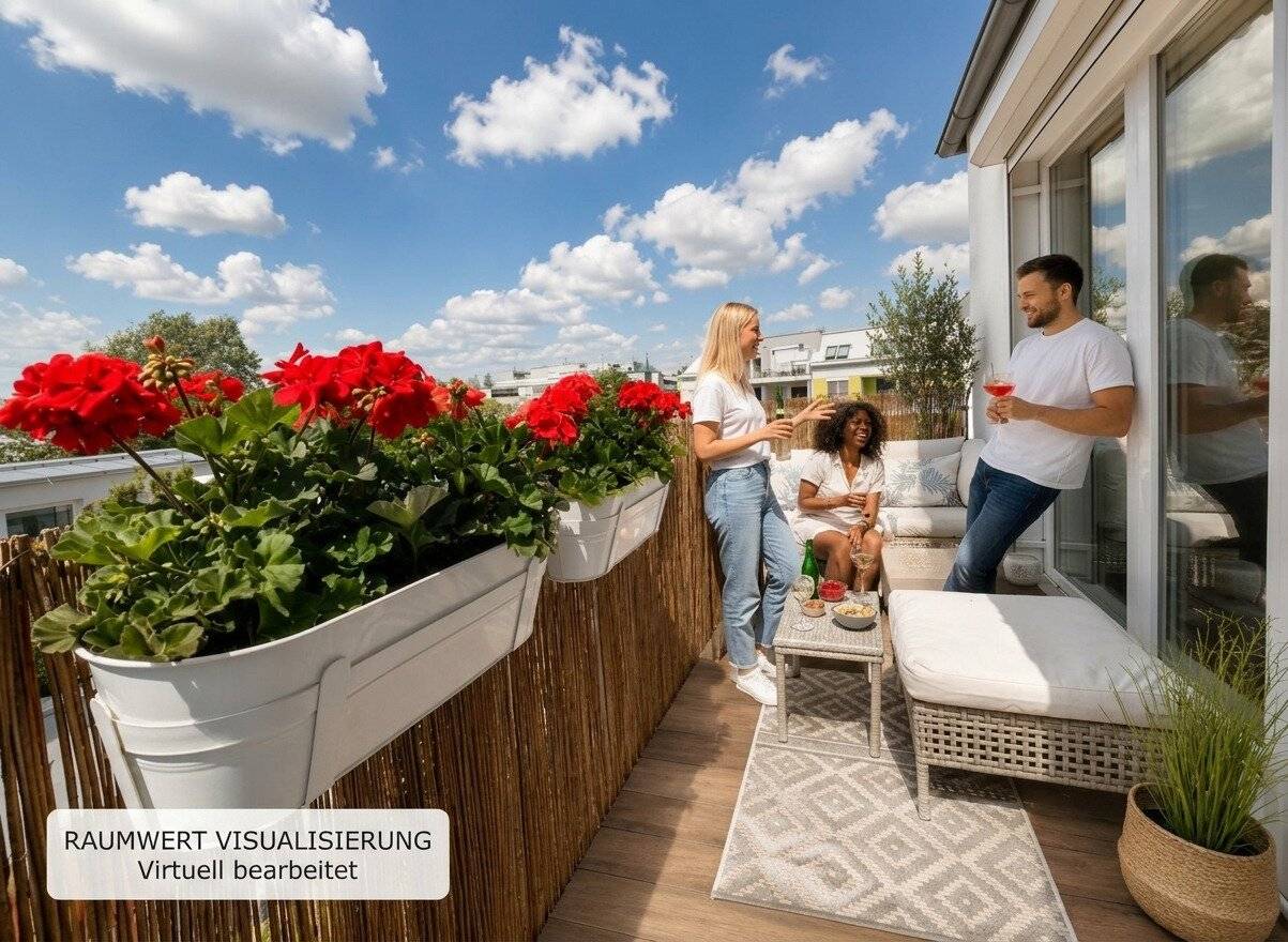 ARCHITEKTEN-WOHNUNG | MÖBLIERT | BJ 2016 | 2 Zimmer | ca. 50 m² NFL | Wohnküche | Balkon