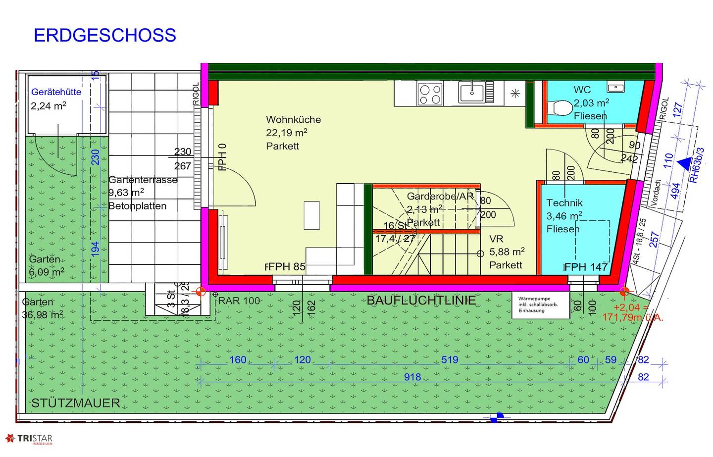NEU! • Ziegelmassiv • Schlüsselfertig • Garten + Terrasse • Fischamend