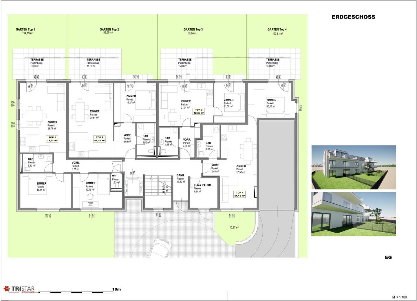 Neubau 1210 Wien · Gartenwohnungen &amp; Anlegerwohnungen · ab € 249.000 · 12 Einheiten · Erstbezug!