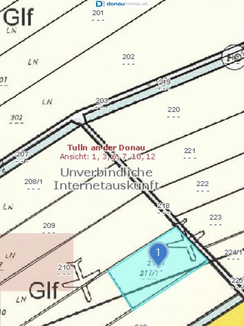 Großzügiges 3.198m² Grundstück (Grünland) in 3430 Tulln (Nitzing)