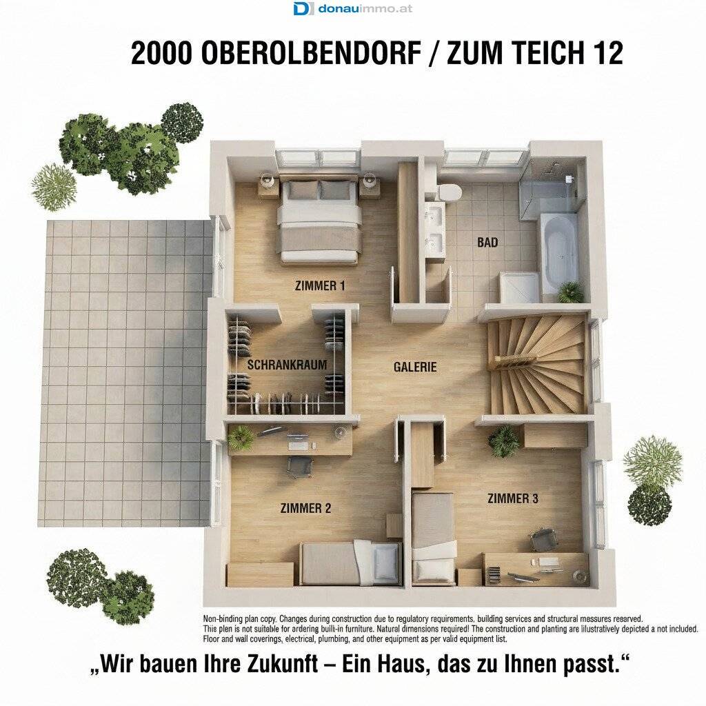 Modern wohnen im Massivhaus auf eigenem Grundstück | Ruhige Grünlage nahe Stockerau