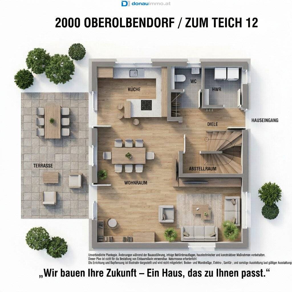 Modern wohnen im Massivhaus auf eigenem Grundstück | Ruhige Grünlage nahe Stockerau