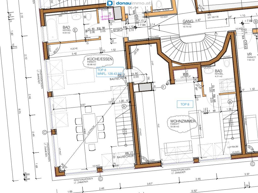 ERSTBEZUG: Feudale 3-Zimmer-Dachgeschoßmaisonette in ruhiger Top Lage mit Süd und West-Balkon und Lift - zentrumsnah DG Top 8