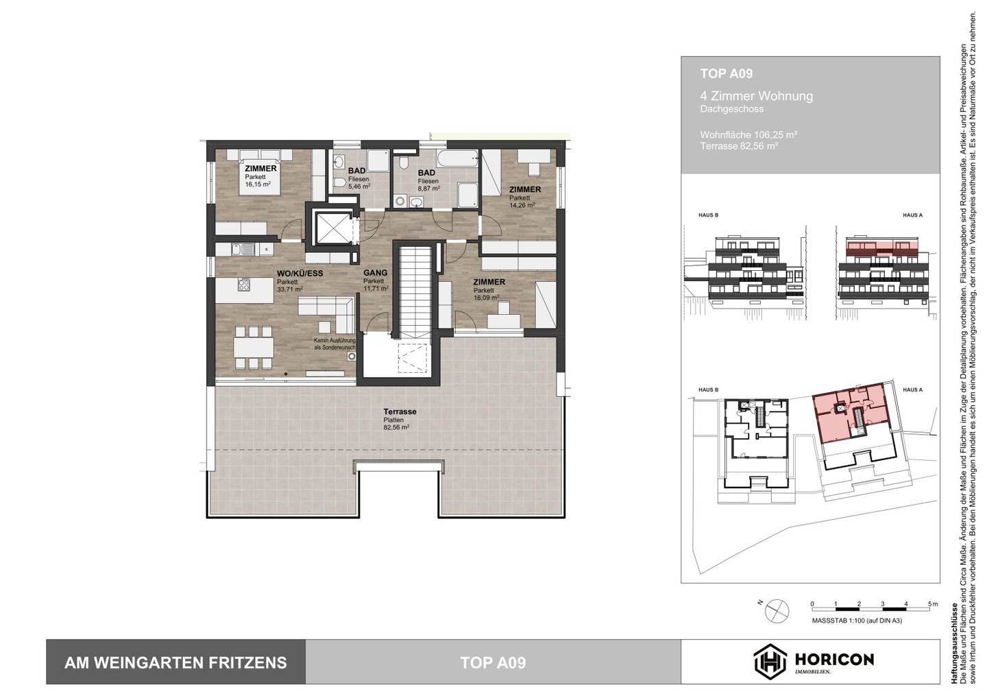 Fritzens, Am Weingarten, Top A09, Penthouse