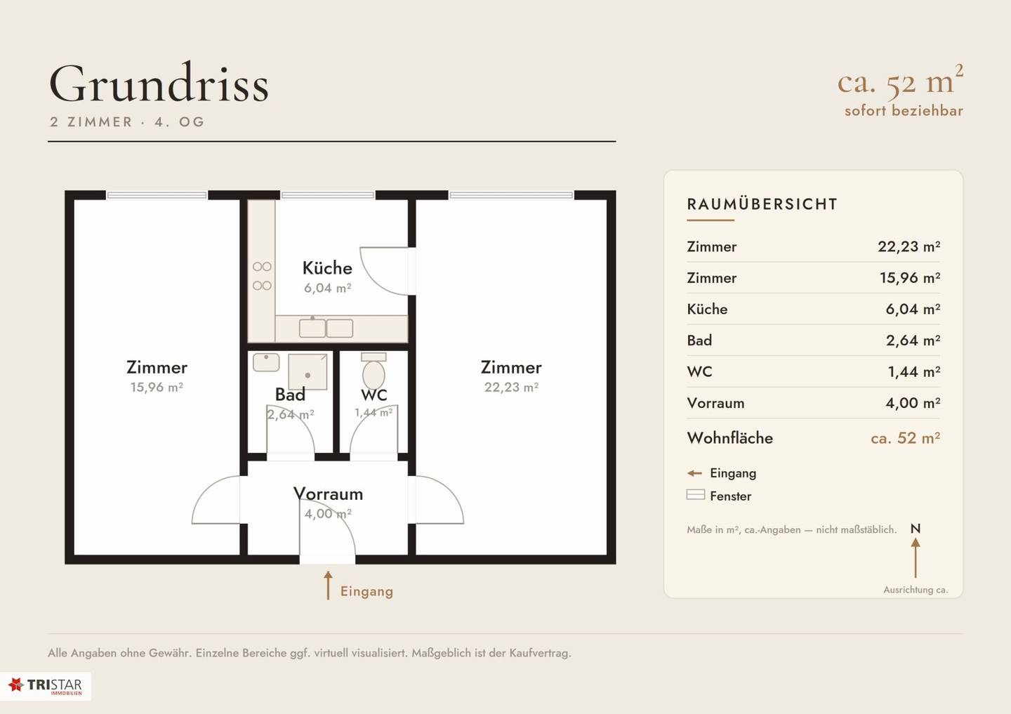 First occupancy after full renovation · 2-room on 5th floor with lift · U4/U6 · Schönbrunn · € 254,000