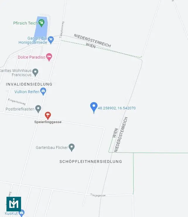 Building reserve land in 1220 Vienna (KG 01654 Essling, EZ 166)