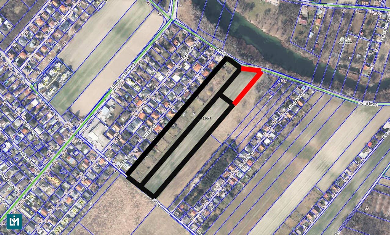 DEVELOPMENT LAND IN 1220 VIENNA / GRASSLAND AT THE UPPER MÜHLWASSER (KG 01651 ASPERN, EZ 323, 597)