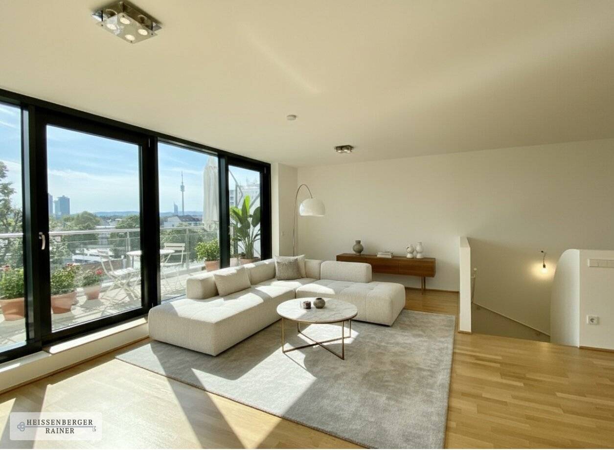 PANORAMABLICK ZWISCHEN ALTER DONAU UND DONAUZENTRUM /// MODERNE TERRASSENWOHNUNG /// VORSTEUERABZUG MÖGLICH