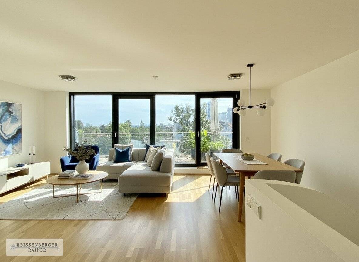 PANORAMABLICK ZWISCHEN ALTER DONAU UND DONAUZENTRUM /// MODERNE TERRASSENWOHNUNG /// VORSTEUERABZUG MÖGLICH