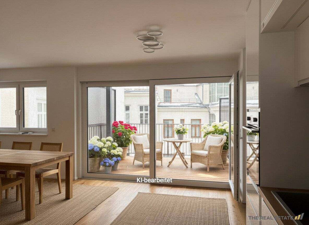 Spacious apartment with terrace, low energy, freely rentable