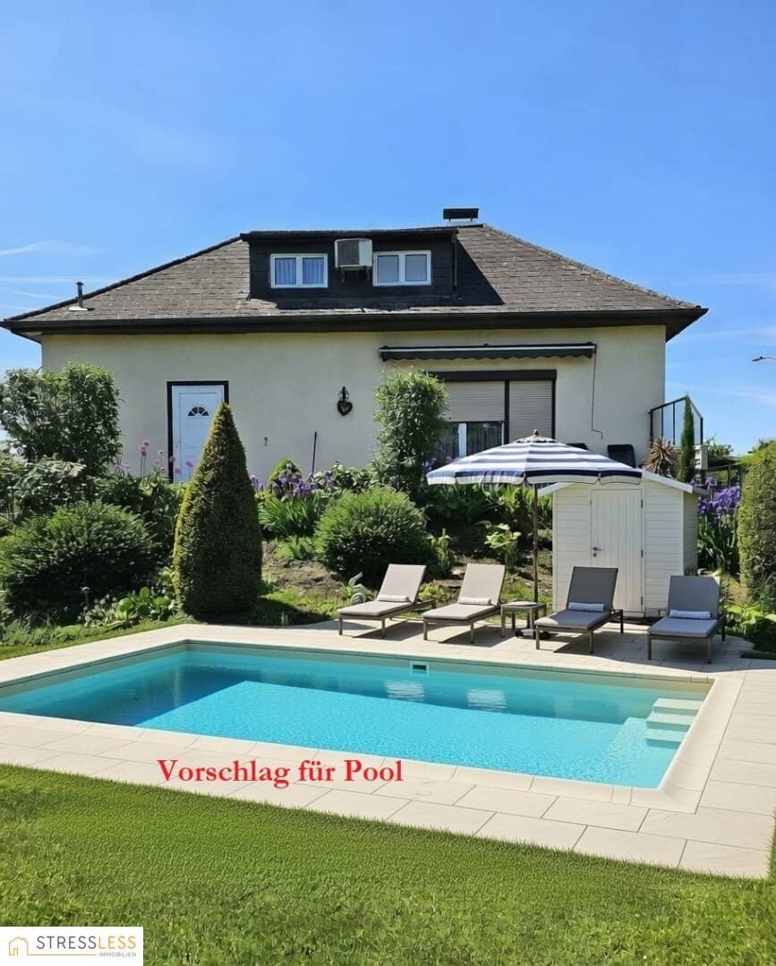 10 Minuten vor Wien!  Den Sommer bereits im eigenen Garten genießen!   Voll unterkellertes Einfamilienhaus in gesuchter Grünruhelage von Korneuburg!