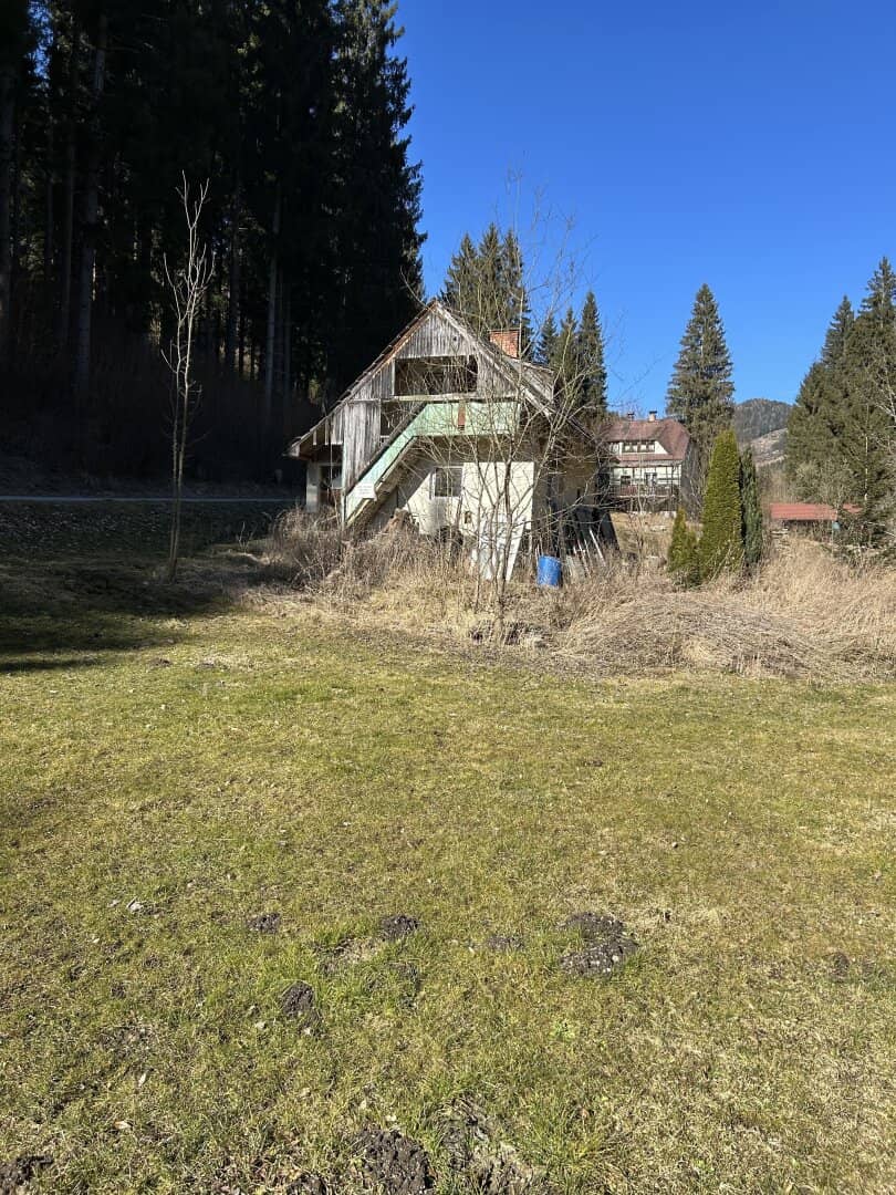 Einzigartige Liegenschaft mit 4397 m², Bach und Wiese für Naturliebhaber - abbruchreifes Haus