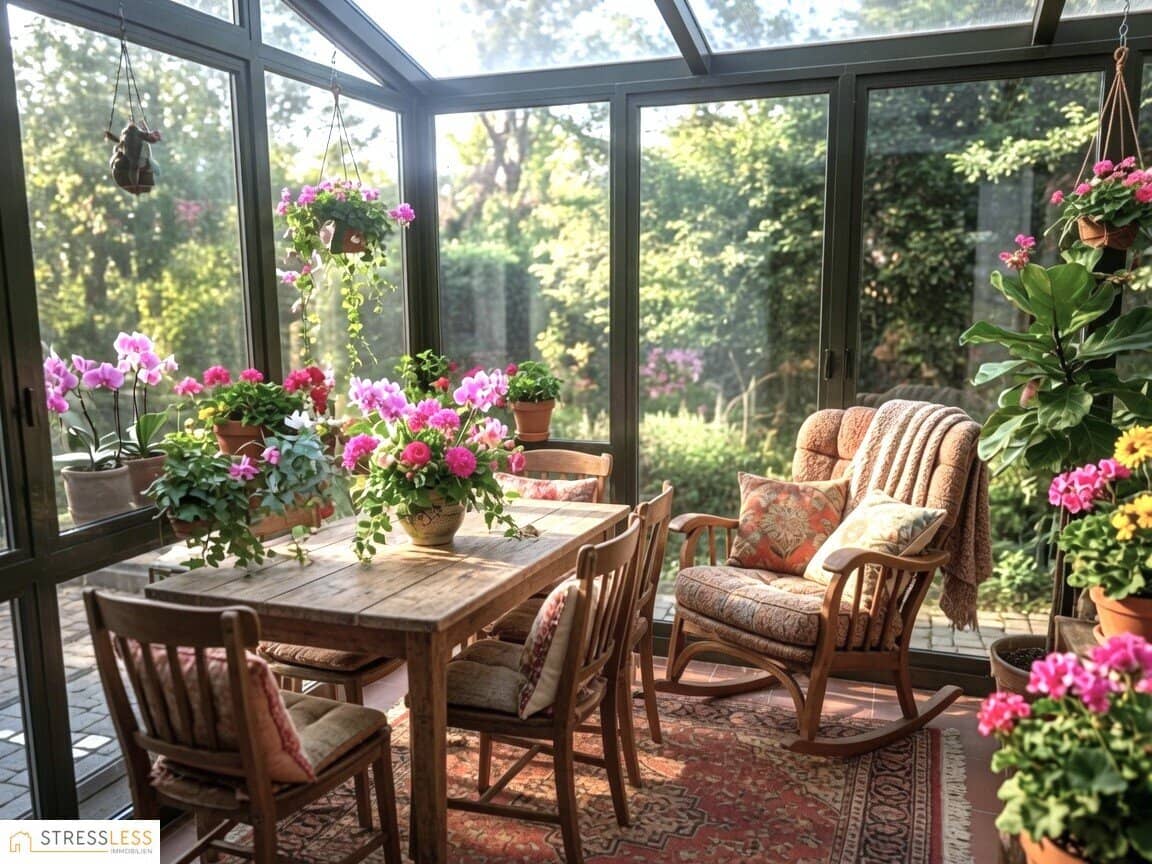 Gepflegte, voll unterkellerte Doppelhaushälfte mit Wintergarten in absoluter Grünruhelage von Korneuburg zu vermieten!
