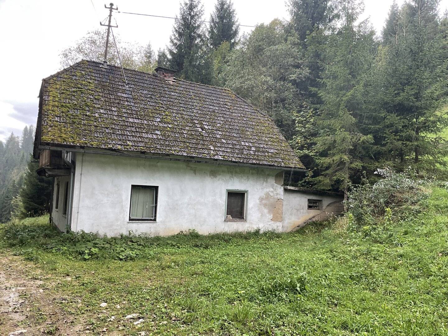 Kleinlandwirtschaft in idyllischer Alleinlage nahe Eisenkappel - mit neuem Rohbau in Naturholzbauweise