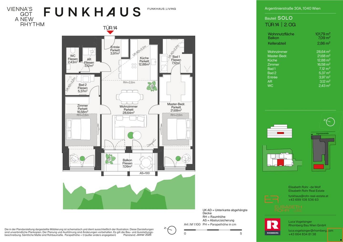 FUNKHAUS - Terrace apartment with west facing orientation
