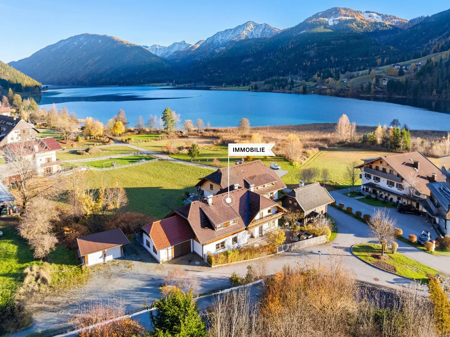 Beautiful 260m² multi-family house with 4 apartments at Weißensee with lake view and near the lake in TOP LOCATION