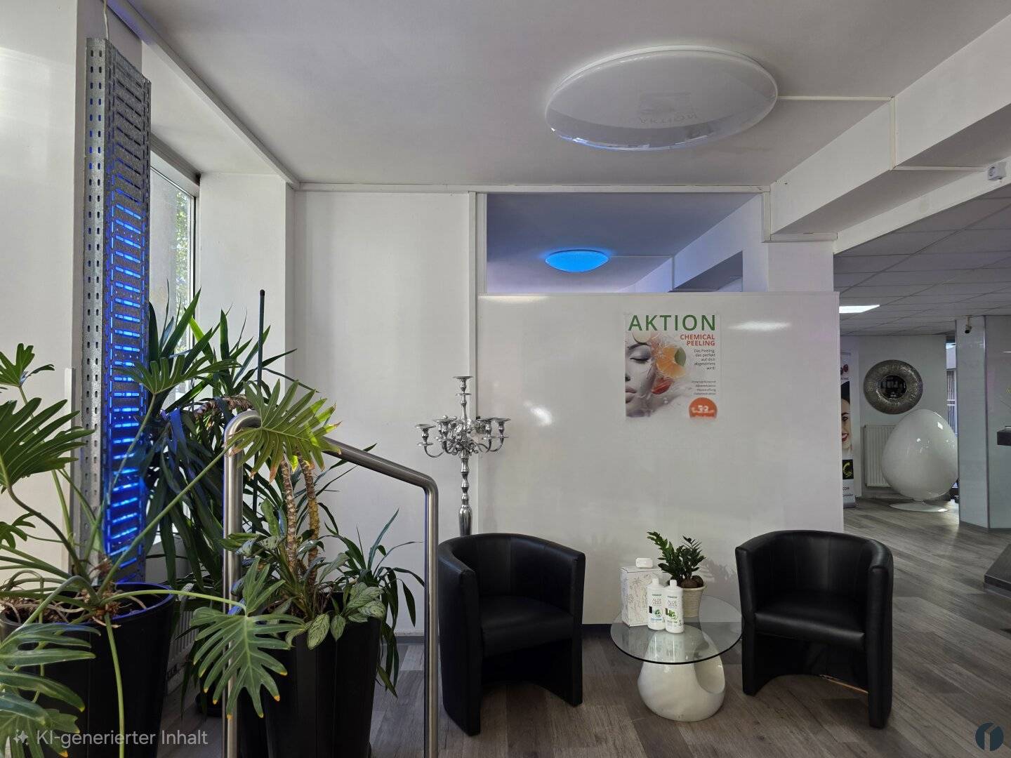 Modern cosmetic studio with high quality sunbeds ready to start immediately