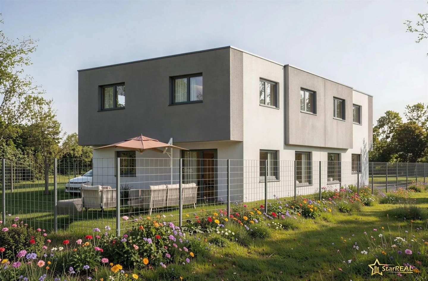 182 m² garden paradise for the whole family. Wienerberger new build house. Commission free for the buyer